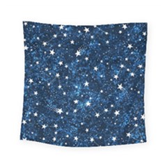 Dark Blue Stars Square Tapestry (small)