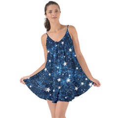 Dark Blue Stars Love The Sun Cover Up