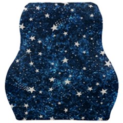 Dark Blue Stars Car Seat Velour Cushion  by AnkouArts