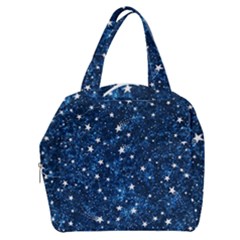 Dark Blue Stars Boxy Hand Bag by AnkouArts