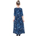 Dark Blue Stars Kids  Quarter Sleeve Maxi Dress View2