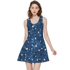 Dark Blue Stars Inside Out Reversible Sleeveless Dress