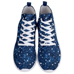 Dark Blue Stars Men s Lightweight High Top Sneakers