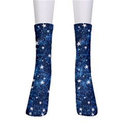 Dark Blue Stars Men s Crew Socks