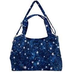 Dark Blue Stars Double Compartment Shoulder Bag