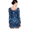 Dark Blue Stars Long Sleeve Bodycon Dress View2