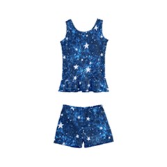 Dark Blue Stars Kids  Boyleg Swimsuit