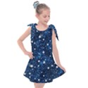 Dark Blue Stars Kids  Tie Up Tunic Dress View1