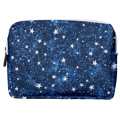 Dark Blue Stars Make Up Pouch (medium)