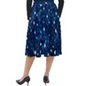 Dark Blue Stars Classic Velour Midi Skirt  View2