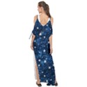 Dark Blue Stars Maxi Chiffon Cover Up Dress View2