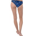 Dark Blue Stars Ring Detail Bikini Bottom View2