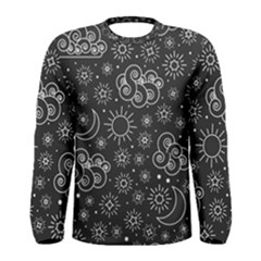 Dark Moon And Stars Men s Long Sleeve Tee