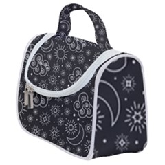 Dark Moon And Stars Satchel Handbag