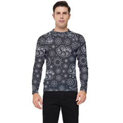 Dark Moon And Stars Men s Long Sleeve Rash Guard