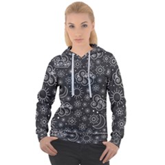 Dark Moon And Stars Women s Overhead Hoodie