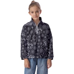 Dark Moon And Stars Kids  Half Zip Hoodie