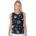 Dark Stars and Planets Women s Basketball Tank Top View1