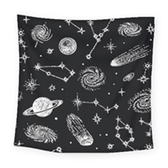 Dark Stars And Planets Square Tapestry (large)