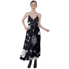 Dark Stars And Planets Tie Back Maxi Dress