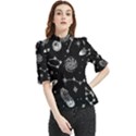 Dark Stars and Planets Frill Neck Blouse View1