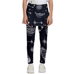 Dark Stars And Planets Kids  Skirted Pants by AnkouArts