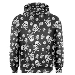 Skull And Cross Bone On Black Background Men s Core Hoodie