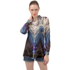 Desert Bloom Long Sleeve Satin Shirt