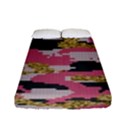 Abstract Glitter Gold, Black and Pink Camo Fitted Sheet (Full/ Double Size) View1