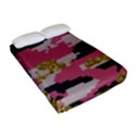 Abstract Glitter Gold, Black and Pink Camo Fitted Sheet (Full/ Double Size) View2