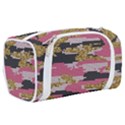 Abstract Glitter Gold, Black and Pink Camo Toiletries Pouch View2