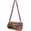 Abstract Glitter Gold, Black and Pink Camo Mini Cylinder Bag View1