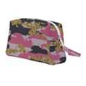 Abstract Glitter Gold, Black and Pink Camo Wristlet Pouch Bag (Medium) View2