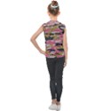 Abstract Glitter Gold, Black and Pink Camo Kids  Mesh Tank Top View2