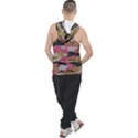 Abstract Glitter Gold, Black and Pink Camo Men s Sleeveless Hoodie View2