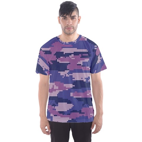 Abstract Purple Camo Men s Sport Mesh Tee by AnkouArts