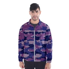 Abstract Purple Camo Men s Windbreaker