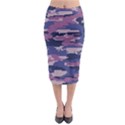 Abstract Purple Camo Midi Pencil Skirt View1