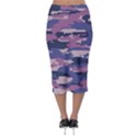 Abstract Purple Camo Midi Pencil Skirt View2