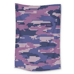 Abstract Purple Camo Large Tapestry