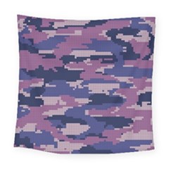 Abstract Purple Camo Square Tapestry (large)