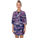 Abstract Purple Camo Half Sleeve Chiffon Kimono View1