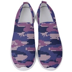 Abstract Purple Camo Men s Slip On Sneakers by AnkouArts