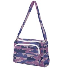 Abstract Purple Camo Front Pocket Crossbody Bag by AnkouArts