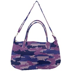 Abstract Purple Camo Removal Strap Handbag by AnkouArts