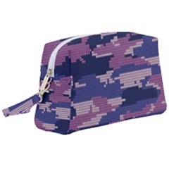 Abstract Purple Camo Wristlet Pouch Bag (large) by AnkouArts