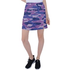 Abstract Purple Camo Tennis Skirt by AnkouArts