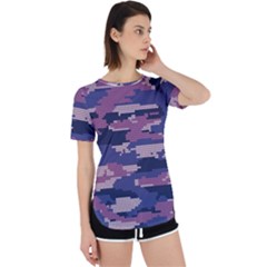 Abstract Purple Camo Perpetual Short Sleeve T-shirt by AnkouArts