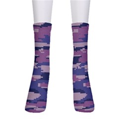 Abstract Purple Camo Men s Crew Socks by AnkouArts