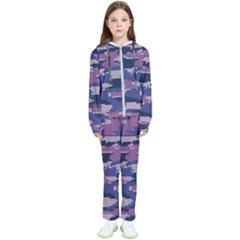 Abstract Purple Camo Kids  Tracksuit